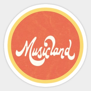 Retro 70s Style Musicland Mall Record Store Sticker